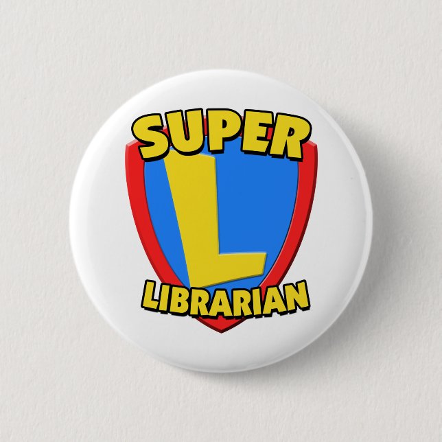 Badge Rond 5 Cm Bibliothécaire superbe (Devant)