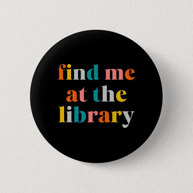 Badge Rond 5 Cm Bibliothèque (Devant)