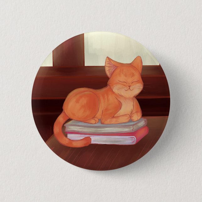 Badge Rond 5 Cm Bibliothèque (Devant)