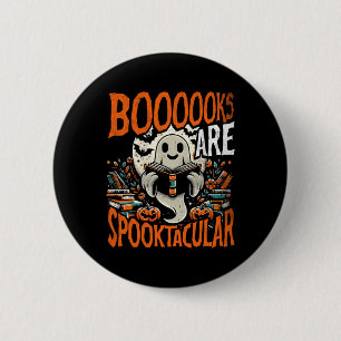 Badge Rond 5 Cm Bibliothèque Halloween Shirt Book Lover Design des