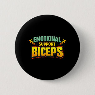 Badge Rond 5 Cm Biceps de soutien émotionnel Humour drôle de frère