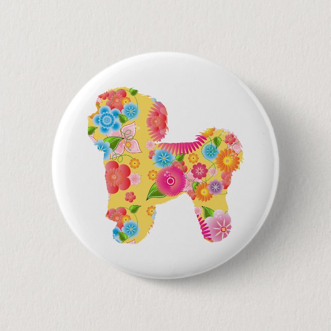 Badge Rond 5 Cm Bichon Frise (Devant)