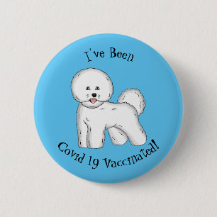 Badge Rond 5 Cm Bichon frise dog dessin animé