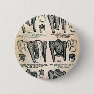 Badge Rond 5 Cm Bicycle Jakcets - publicité 1897 de cru de Mlles