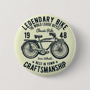Badge Rond 5 Cm Bicyclette classique Conception légendaire de vélo