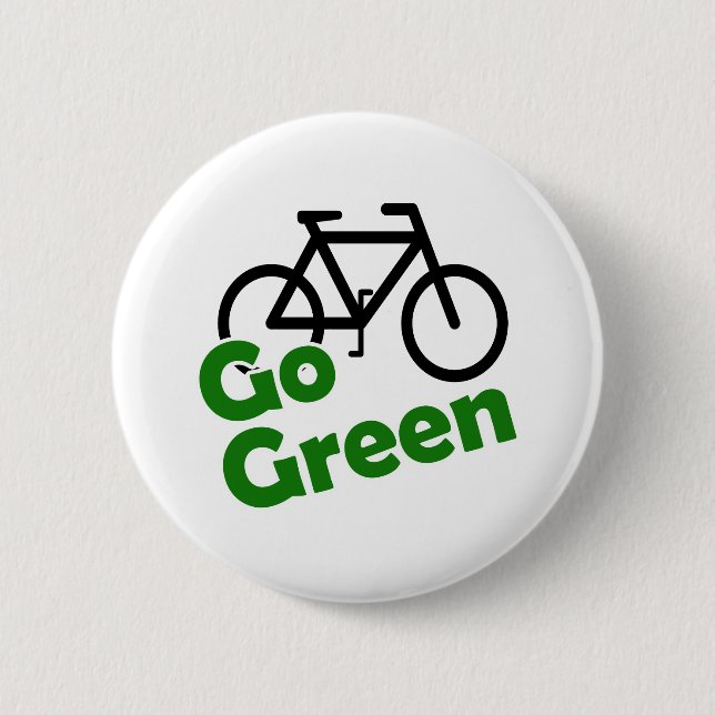 Badge Rond 5 Cm bicyclette de devenez écolo (Devant)