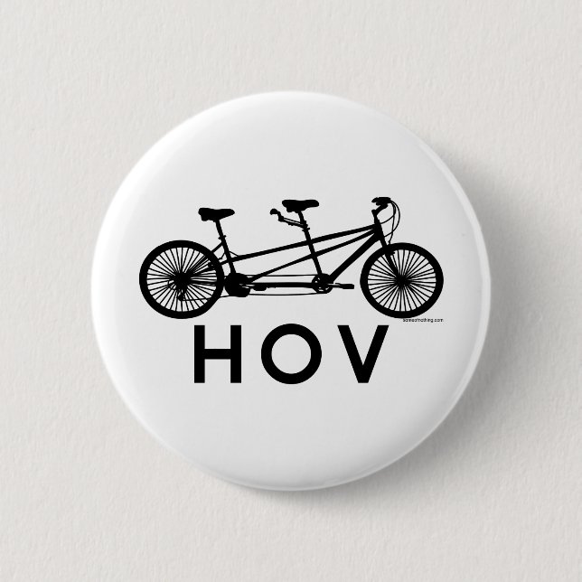 Badge Rond 5 Cm Bicyclette de tandem de HOV (Devant)