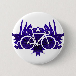 Badge Rond 5 Cm Bicyclette de voie sur la violette