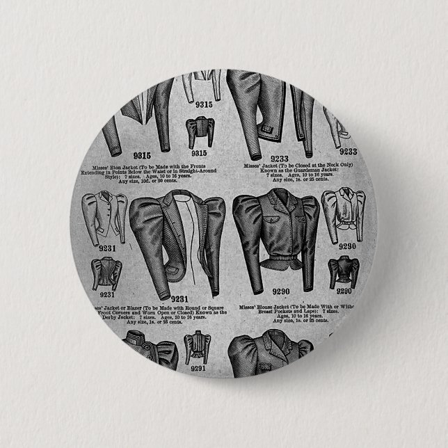 Badge Rond 5 Cm Bicyclette Fashions1897 - Cru (Devant)