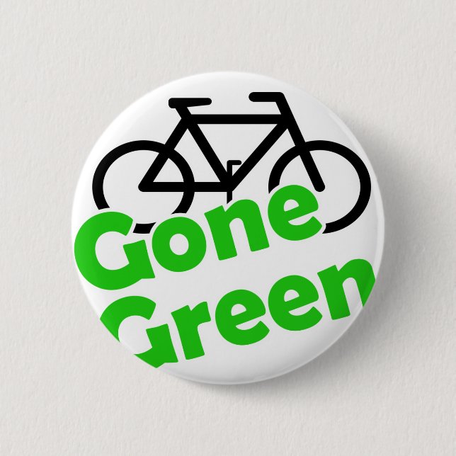 Badge Rond 5 Cm bicyclette verte allée (Devant)