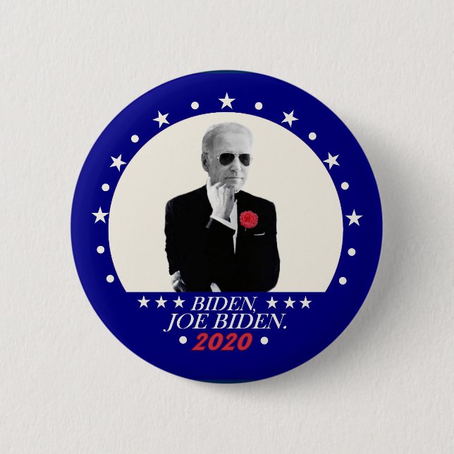 Badge Rond 5 Cm Biden 2020, Joe Biden (Devant)