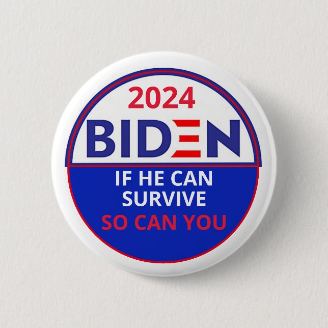 Badge Rond 5 Cm Biden 2024 (Devant)