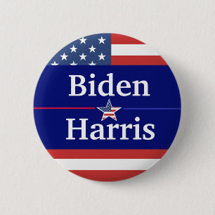 Badge Rond 5 Cm Biden and Harris American Flag 2020 Election
