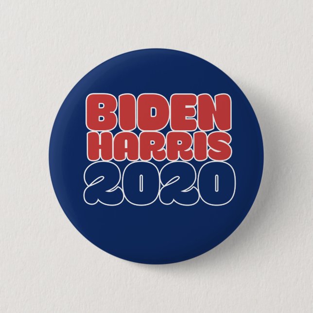 Badge Rond 5 Cm Biden Harris 2020 Joe Biden Kamala Harris 2020 (Devant)