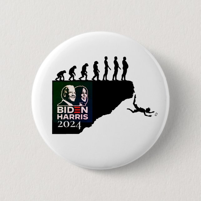 Badge Rond 5 Cm Biden/Harris 2024 (Devant)