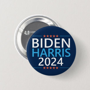 Badge Rond 5 Cm Biden Harris 2024 pour Président Élection US