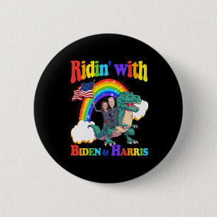 Badge Rond 5 Cm Biden Kamala Harris Shirt Toddler Kids Dinosaur T-