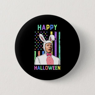 Badge Rond 5 Cm Biden Pâques Joyeux Halloween Bunny Joe Drapeau de