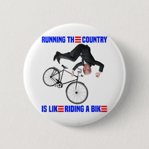 Badge Rond 5 Cm Biden Vélo Courir le pays est comme débarrasser