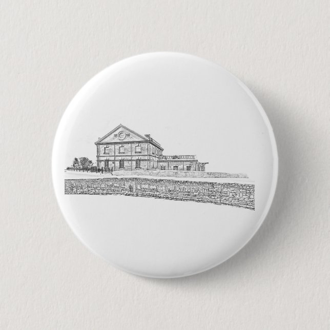 Badge Rond 5 Cm Biélorussie Orsha Architecture (Devant)