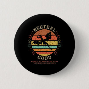Badge Rond 5 Cm Bien Neutre Faisant la Bonne Chose Joueur Rpg Vint