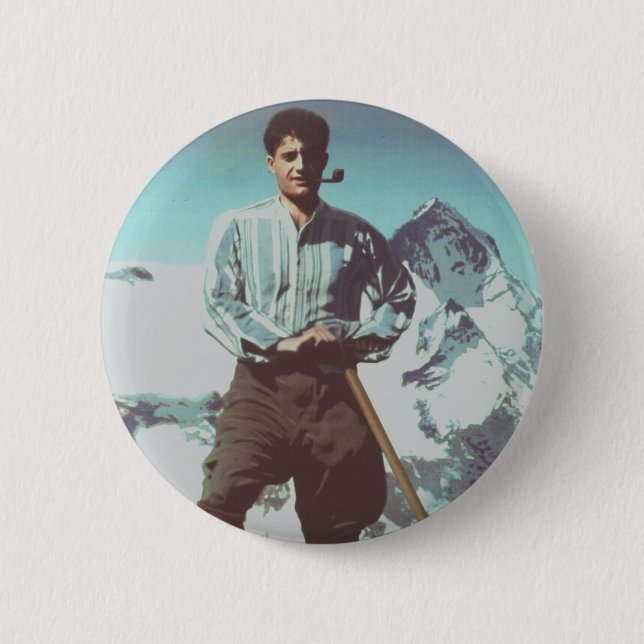 Badge Rond 5 Cm Bienheureux Jeteur Giorgio Frassati (Devant)