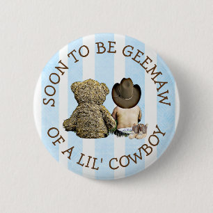 Badge Rond 5 Cm Bientôt être graissé d'un bouton Lil Cowboy