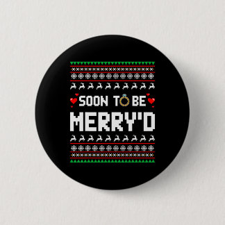 Badge Rond 5 Cm Bientôt, Joyeux Noël Engagé Couple Matchi