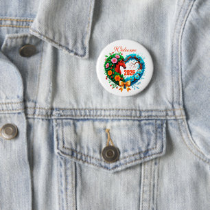 Badge Rond 5 Cm Bienvenue 2026