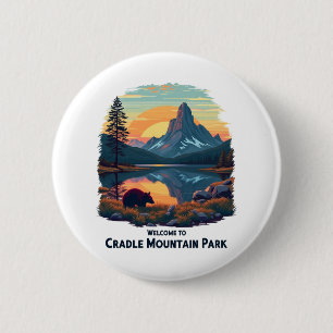Badge Rond 5 Cm Bienvenue à Cradle Mountain National Australian