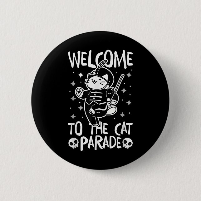 Badge Rond 5 Cm Bienvenue À La Parade Des Chats (Devant)