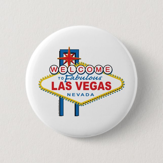Badge Rond 5 Cm Bienvenue à Las Vegas (Devant)