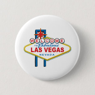 Badge Rond 5 Cm Bienvenue à Las Vegas