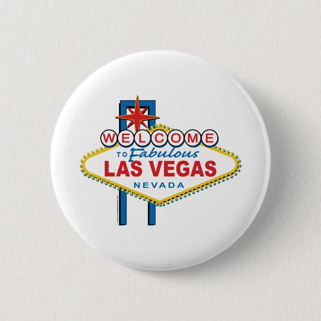 Badge Rond 5 Cm Bienvenue à Las Vegas (Devant)