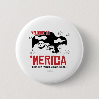 Badge Rond 5 Cm Bienvenue aux Etats-Unis - où nos présidents sont 