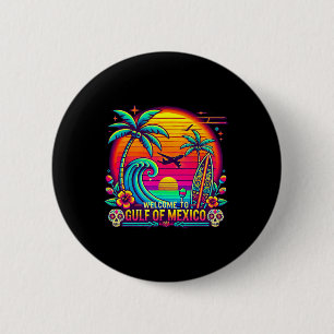 Badge Rond 5 Cm Bienvenue Dans Le Golfe Du Mexique Retro Beach Sur
