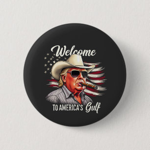 Badge Rond 5 Cm Bienvenue dans le Golfe Trump au Mexique au coût d