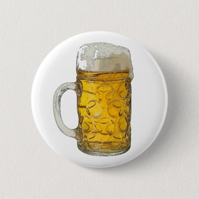 Badge Rond 5 Cm Bière (Devant)