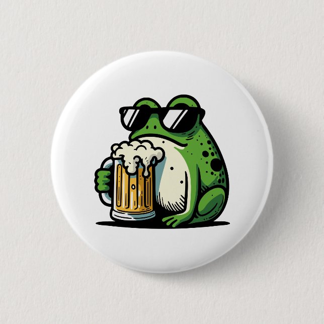Badge Rond 5 Cm Bière cool (Devant)