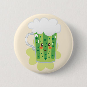 Badge Rond 5 Cm Bière fraîche de la Saint-Patrick