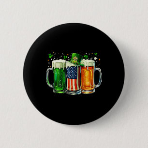 Badge Rond 5 Cm Bière Irlandaise Irlande Fête de la Saint-Patrick