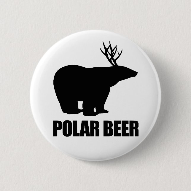 Badge Rond 5 Cm Bière polaire (Devant)