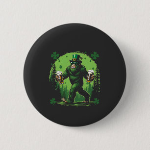 Badge Rond 5 Cm Bière St. Patrick's Day Gros aliment Sasquashe drô