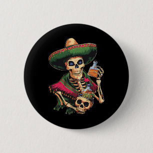 Badge Rond 5 Cm Bière vintage mexicaine Cinco De Mayo