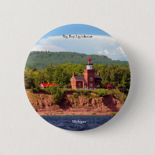 Badge Rond 5 Cm Big Bay Lighthouse à partir du bouton d'eau