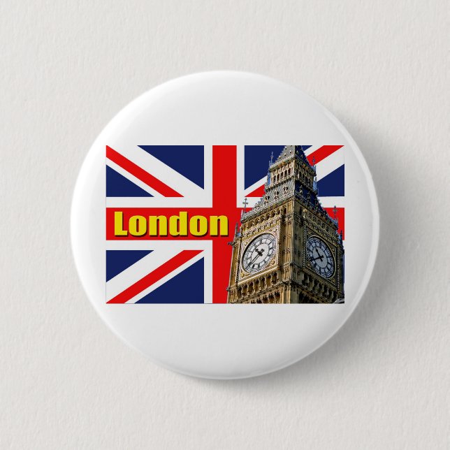 Badge Rond 5 Cm Big Ben - Londres - Angleterre (Devant)