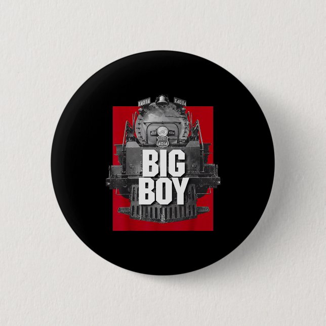 Badge Rond 5 Cm Big Boy 4014 Clic Steam Engine Retro Locomotive Ra (Devant)
