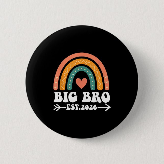 Badge Rond 5 Cm Big Bro Est 2026 New Big Brother Announcement Rain (Devant)