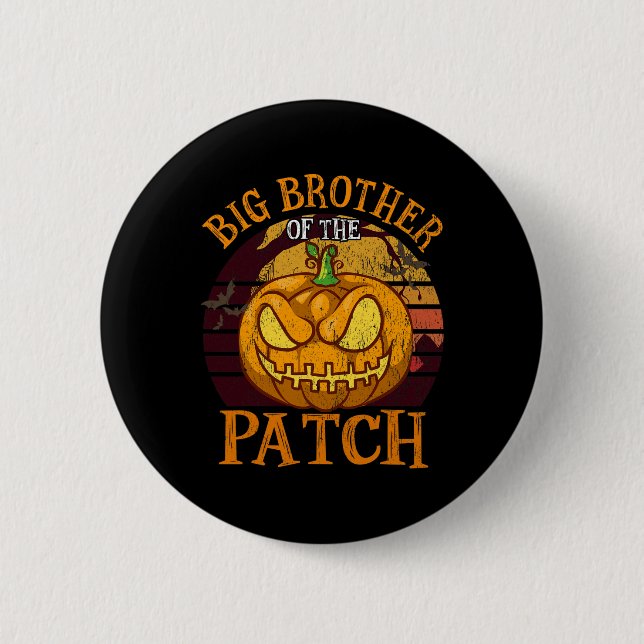 Badge Rond 5 Cm Big Brother Du Groupe Patch Family Halloween (Devant)