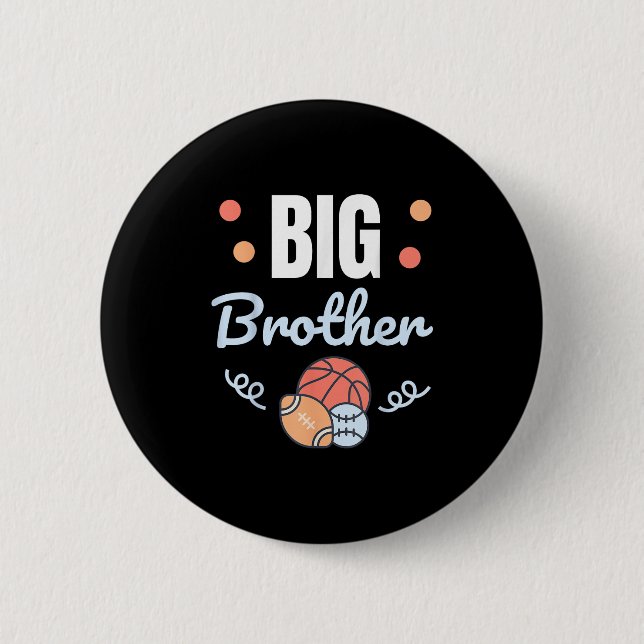 Badge Rond 5 Cm Big Brother _ Fun Pregancy Faire-part &amp; Sib (Devant)
